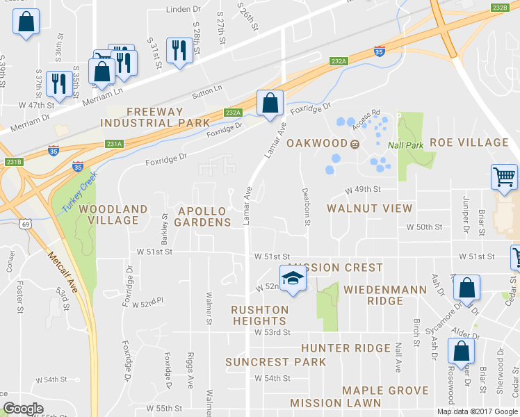 map of restaurants, bars, coffee shops, grocery stores, and more near 4853 Horton Street in Mission