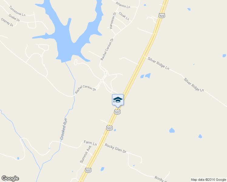 map of restaurants, bars, coffee shops, grocery stores, and more near Lake Frederick Drive in White Post