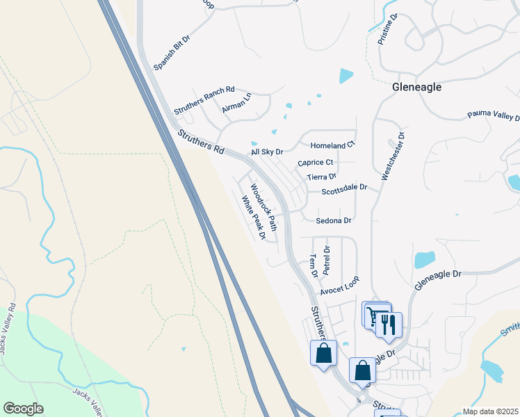 map of restaurants, bars, coffee shops, grocery stores, and more near 14290 Woodrock Path in Colorado Springs