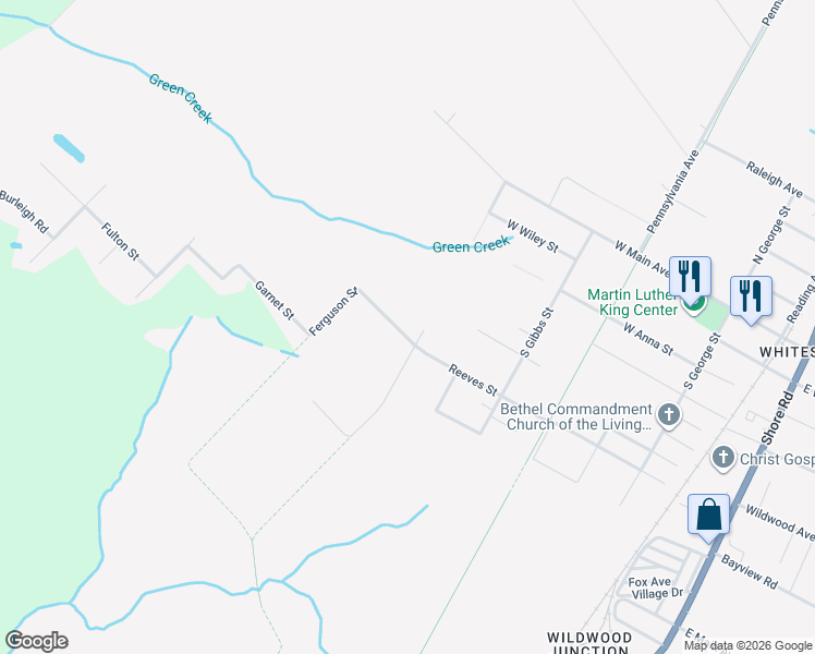 map of restaurants, bars, coffee shops, grocery stores, and more near 602 Reeves Street in Middle Township