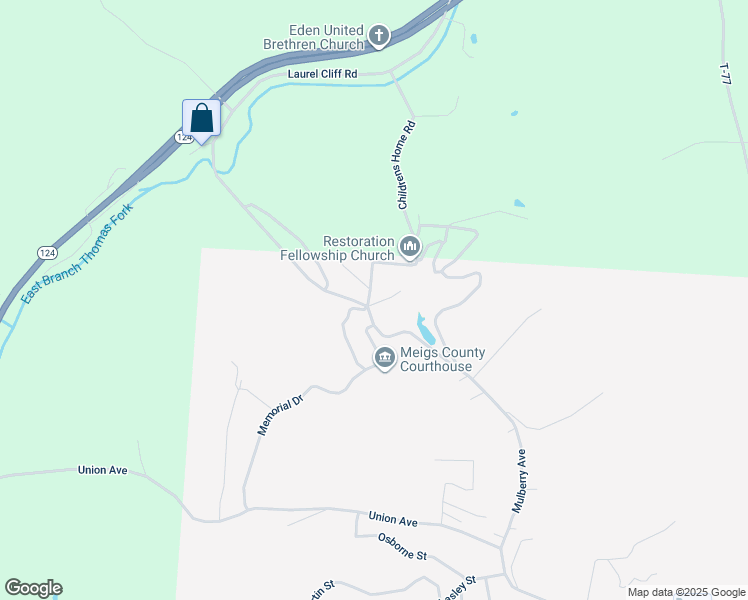 map of restaurants, bars, coffee shops, grocery stores, and more near 101 East Memorial Drive in Pomeroy