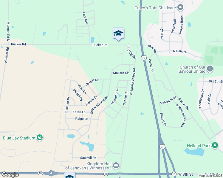map of restaurants, bars, coffee shops, grocery stores, and more near 1901 Sutter Woods Road in Junction City