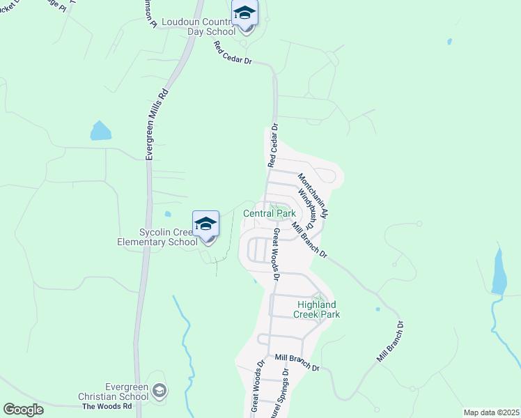 map of restaurants, bars, coffee shops, grocery stores, and more near 20725 Red Cedar Drive in Leesburg
