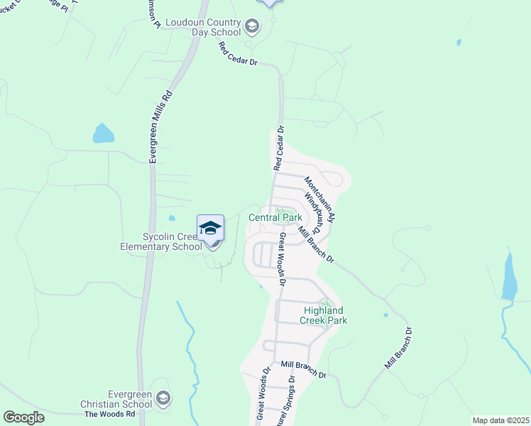 map of restaurants, bars, coffee shops, grocery stores, and more near 20725 Red Cedar Drive in Leesburg
