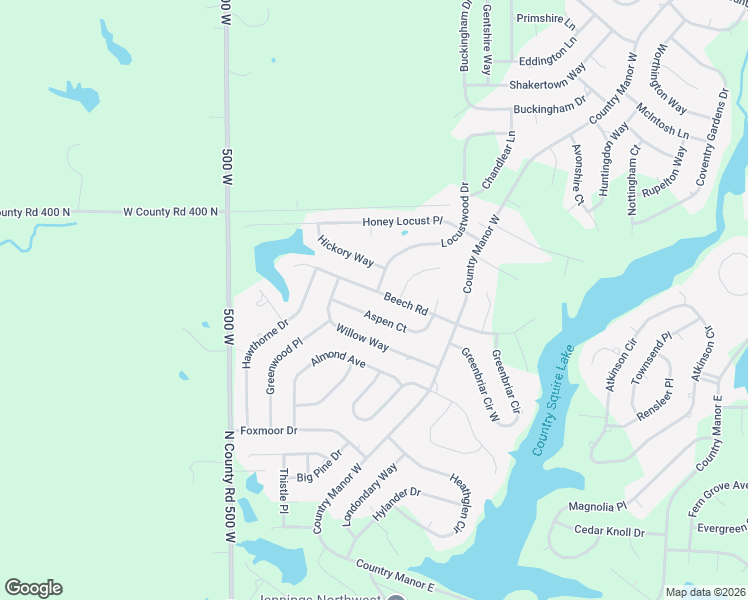 map of restaurants, bars, coffee shops, grocery stores, and more near 518 Aspen Court in North Vernon