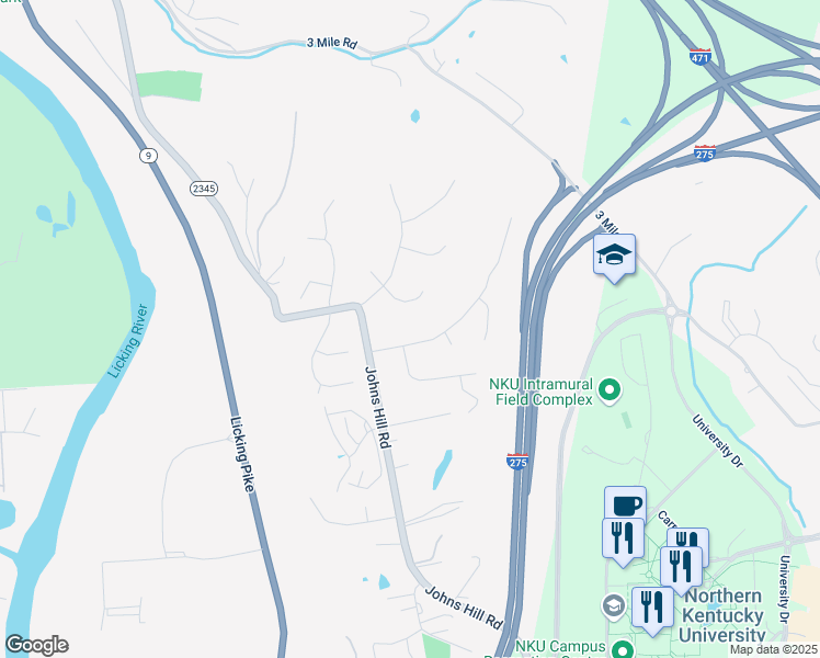 map of restaurants, bars, coffee shops, grocery stores, and more near 22 Regiment Court in Wilder