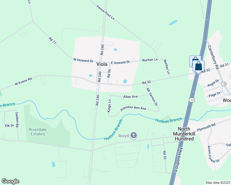 map of restaurants, bars, coffee shops, grocery stores, and more near 115 East Evens Road in Viola