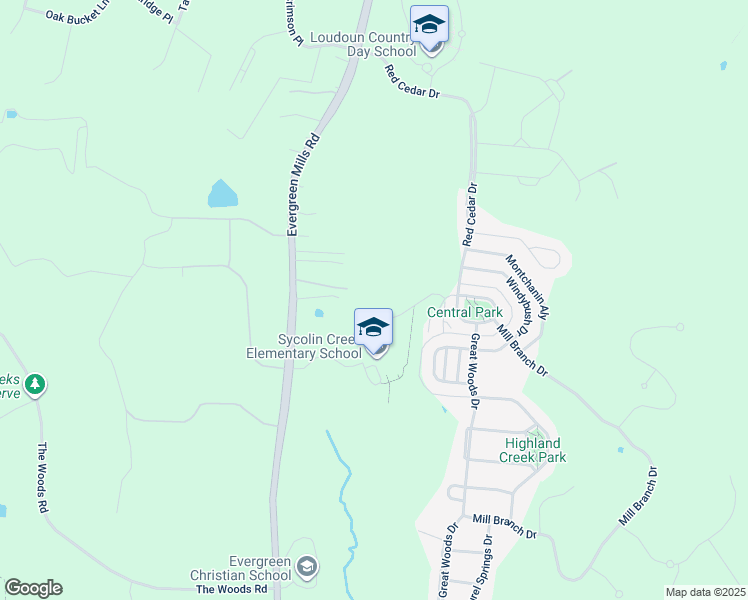 map of restaurants, bars, coffee shops, grocery stores, and more near 21100 Evergreen Mills Road in Leesburg