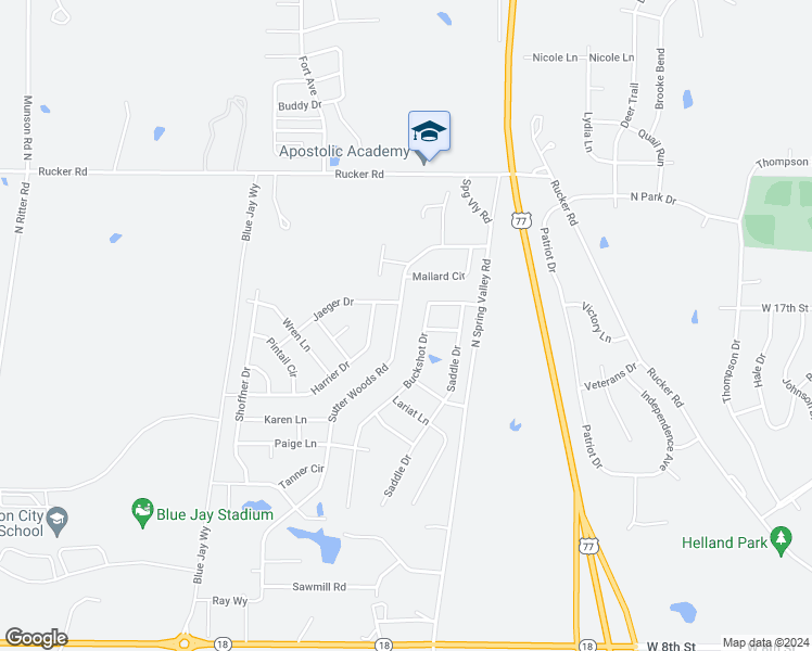 map of restaurants, bars, coffee shops, grocery stores, and more near 1911 Sutter Woods Road in Junction City
