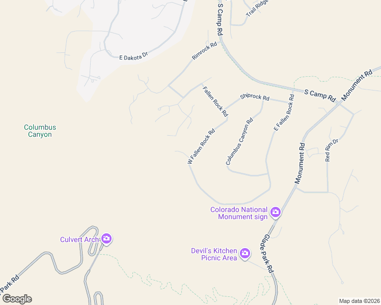 map of restaurants, bars, coffee shops, grocery stores, and more near 243 West Fallen Rock Road in Grand Junction