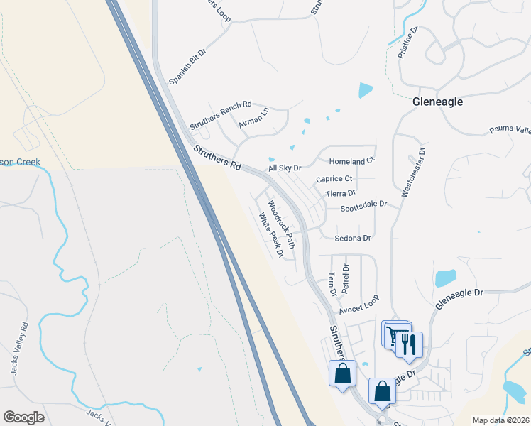 map of restaurants, bars, coffee shops, grocery stores, and more near 14279 White Peak Drive in Colorado Springs