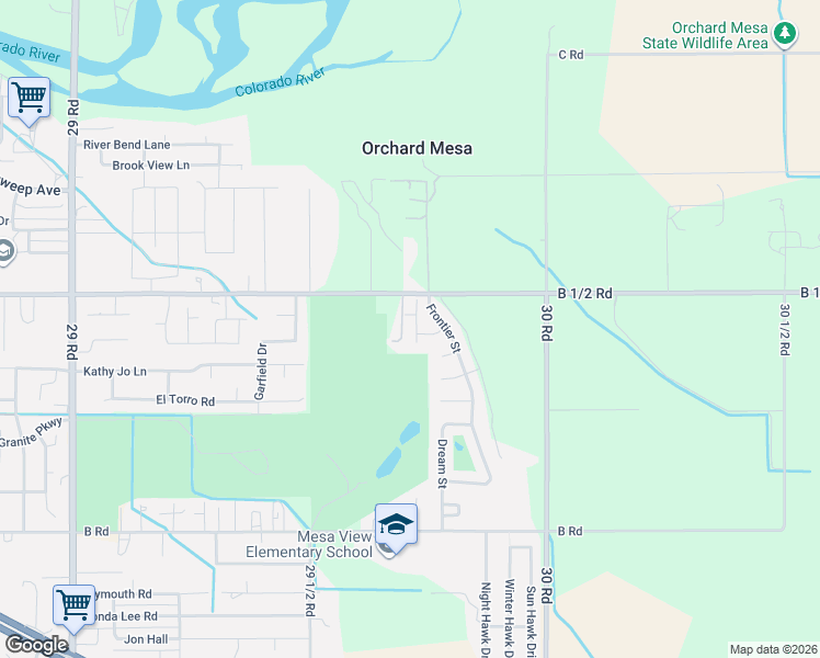 map of restaurants, bars, coffee shops, grocery stores, and more near 2972 Nambe Lane in Grand Junction