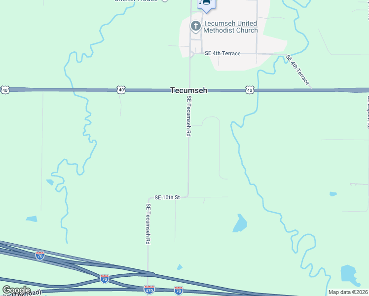 map of restaurants, bars, coffee shops, grocery stores, and more near 811 Southeast Tecumseh Road in Shawnee