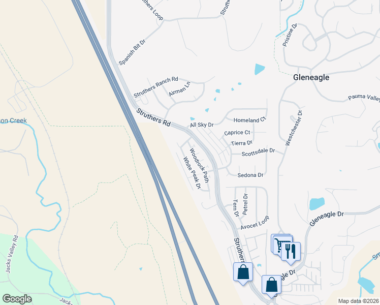 map of restaurants, bars, coffee shops, grocery stores, and more near 14362 Woodrock Path in Colorado Springs