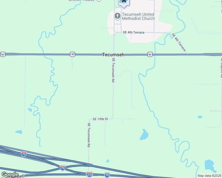map of restaurants, bars, coffee shops, grocery stores, and more near 811 Southeast Tecumseh Road in Tecumseh