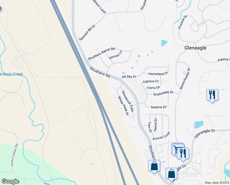 map of restaurants, bars, coffee shops, grocery stores, and more near 14320 White Peak Drive in Colorado Springs