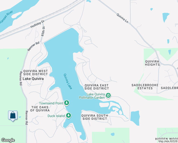 map of restaurants, bars, coffee shops, grocery stores, and more near 450 Hillcrest Road East in Lake Quivira