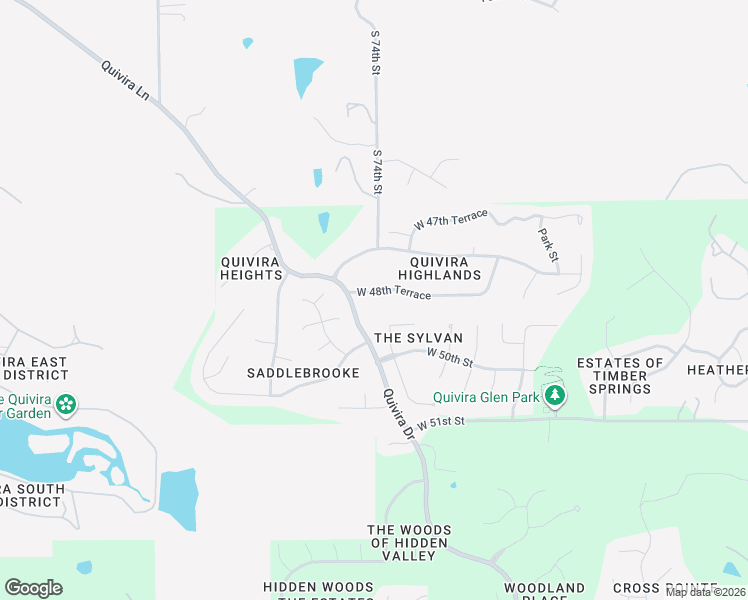 map of restaurants, bars, coffee shops, grocery stores, and more near 14303 West 48th Terrace in Shawnee