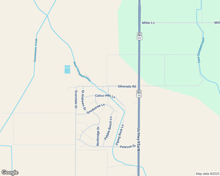 map of restaurants, bars, coffee shops, grocery stores, and more near 13 Silverado Road in Yerington