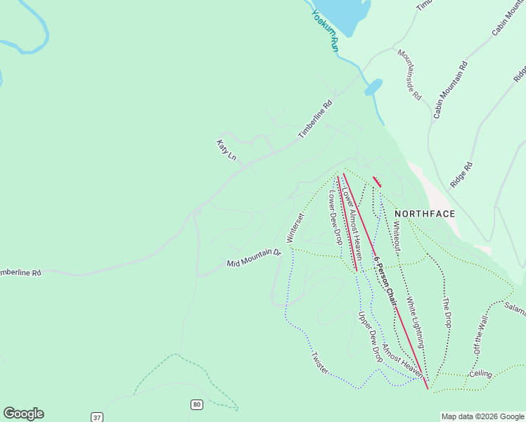 map of restaurants, bars, coffee shops, grocery stores, and more near Winterset Drive in Tucker County