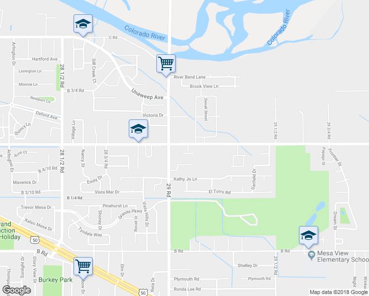 map of restaurants, bars, coffee shops, grocery stores, and more near 247 Mason Ridge Drive in Grand Junction