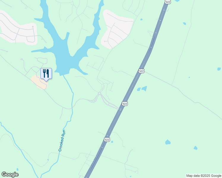 map of restaurants, bars, coffee shops, grocery stores, and more near Lake Frederick Drive in White Post
