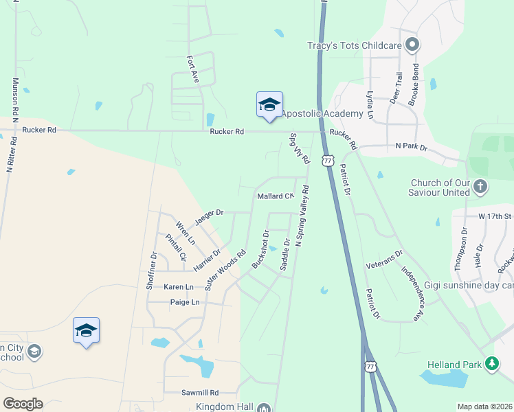 map of restaurants, bars, coffee shops, grocery stores, and more near 1930 Buckshot Drive in Junction City