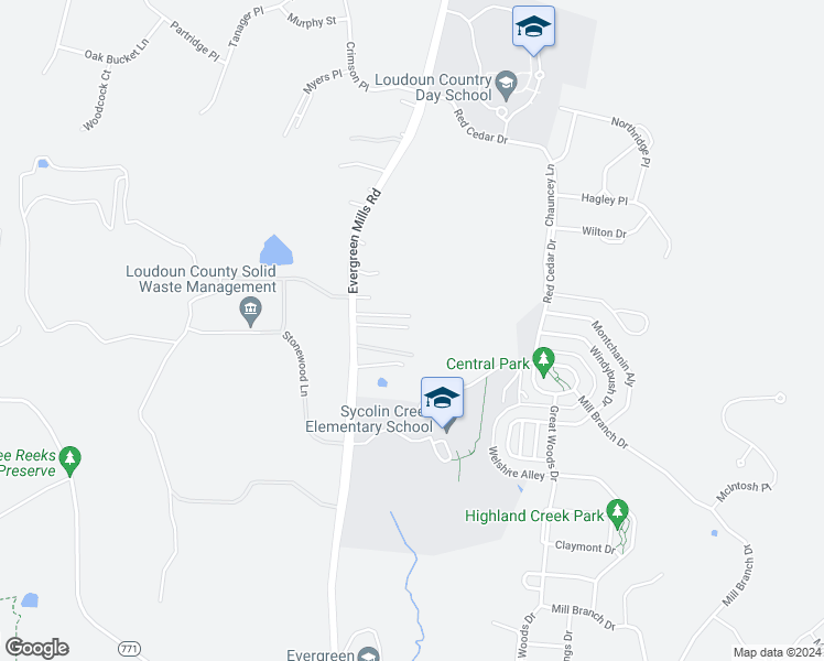 map of restaurants, bars, coffee shops, grocery stores, and more near 20964 Evergreen Mills Road in Leesburg