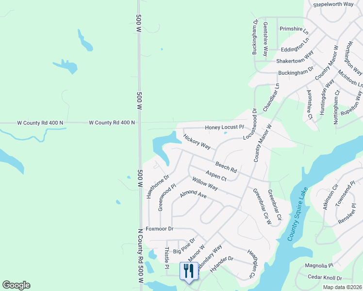 map of restaurants, bars, coffee shops, grocery stores, and more near 225 Hawthorne Drive in North Vernon