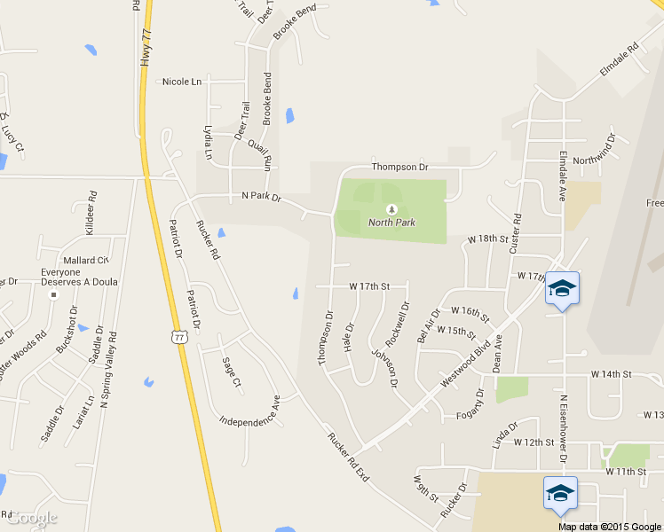 map of restaurants, bars, coffee shops, grocery stores, and more near 2026 Thompson Drive in Junction City