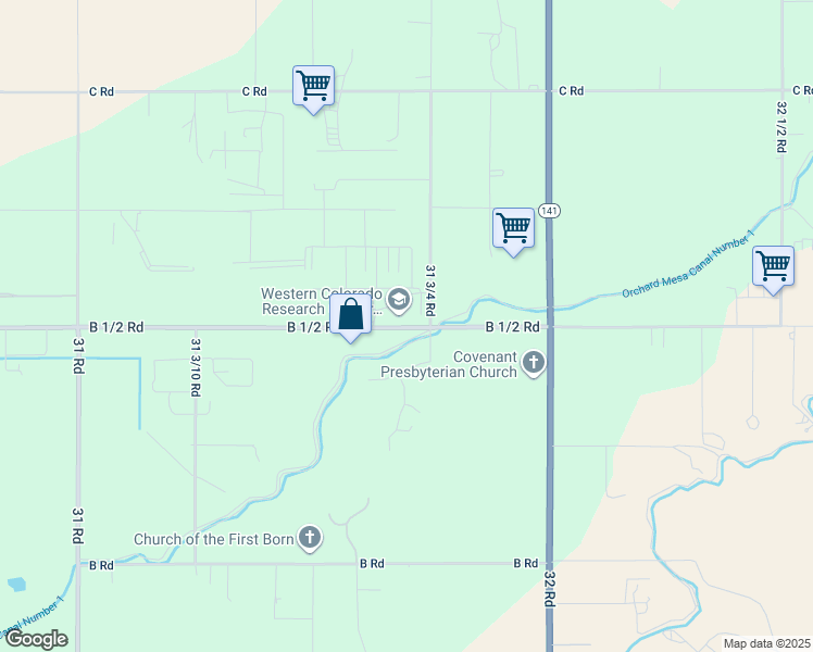 map of restaurants, bars, coffee shops, grocery stores, and more near 201-275 31 3/4 Road in Grand Junction