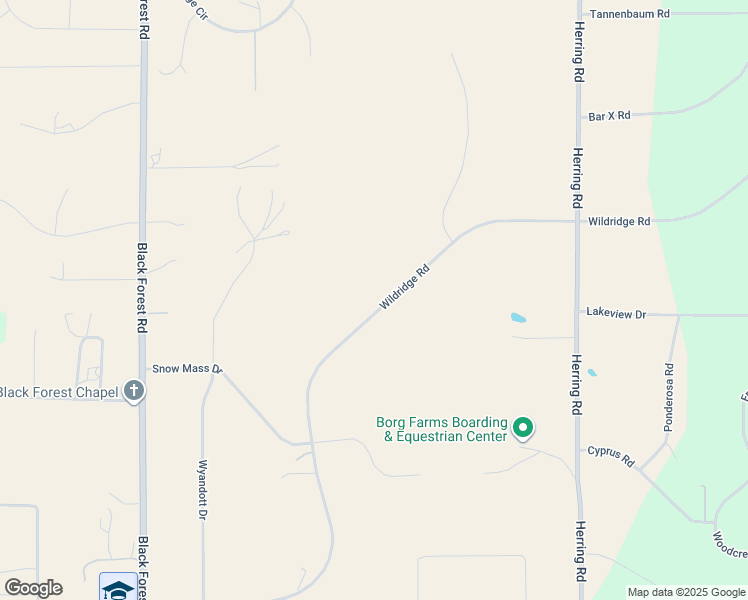 map of restaurants, bars, coffee shops, grocery stores, and more near 7320 Wildridge Road in Colorado Springs