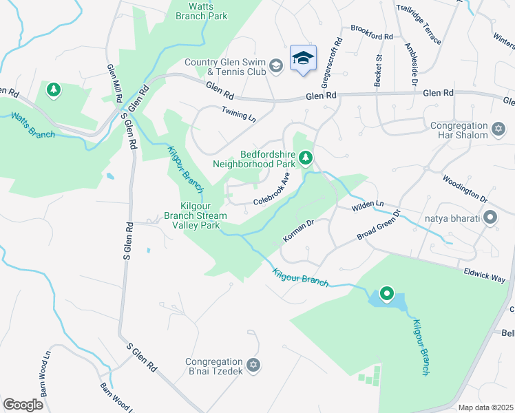 map of restaurants, bars, coffee shops, grocery stores, and more near 10140 Colebrook Avenue in Potomac