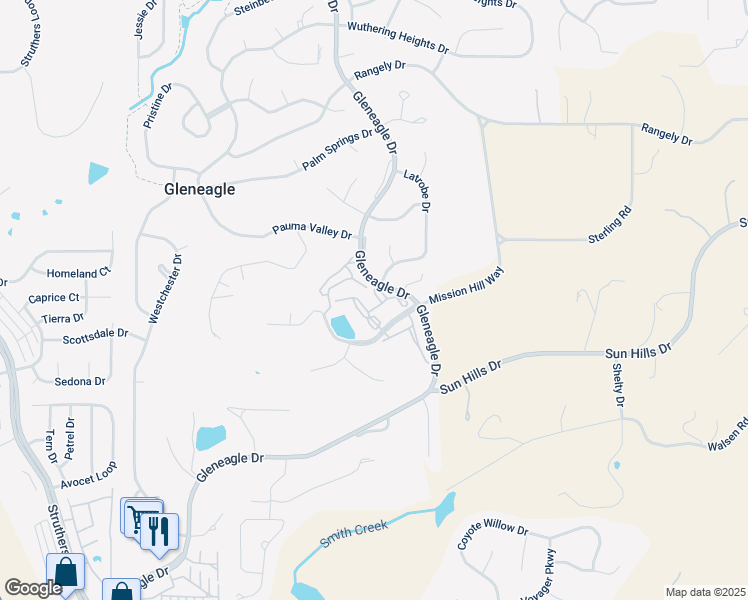 map of restaurants, bars, coffee shops, grocery stores, and more near 14510 Club Villa Drive in Colorado Springs