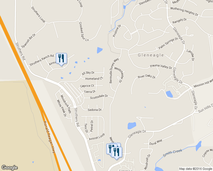 map of restaurants, bars, coffee shops, grocery stores, and more near 216 Caprice Court in Colorado Springs