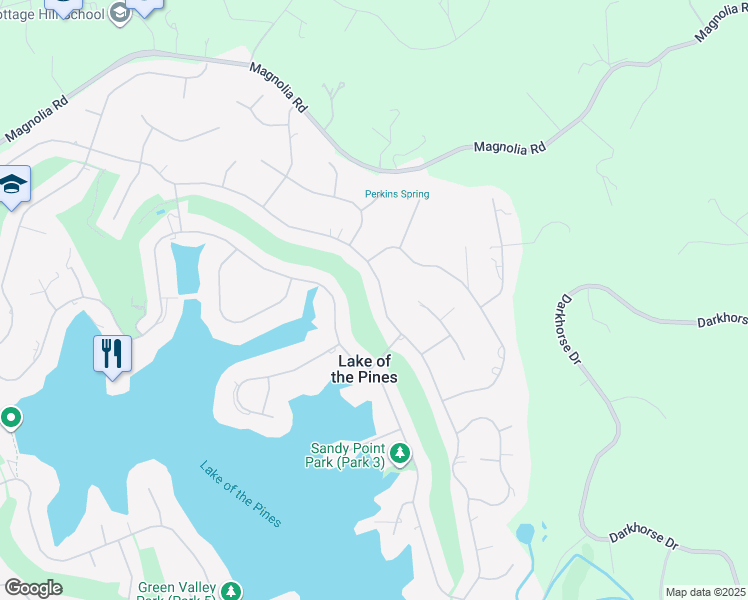 map of restaurants, bars, coffee shops, grocery stores, and more near 12179 Torrey Pines Drive in Auburn