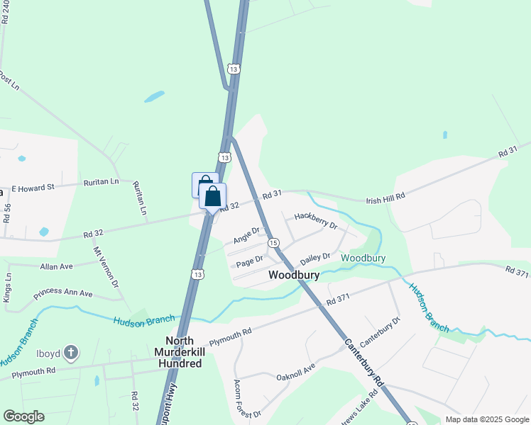 map of restaurants, bars, coffee shops, grocery stores, and more near 9850 Canterbury Road in Felton