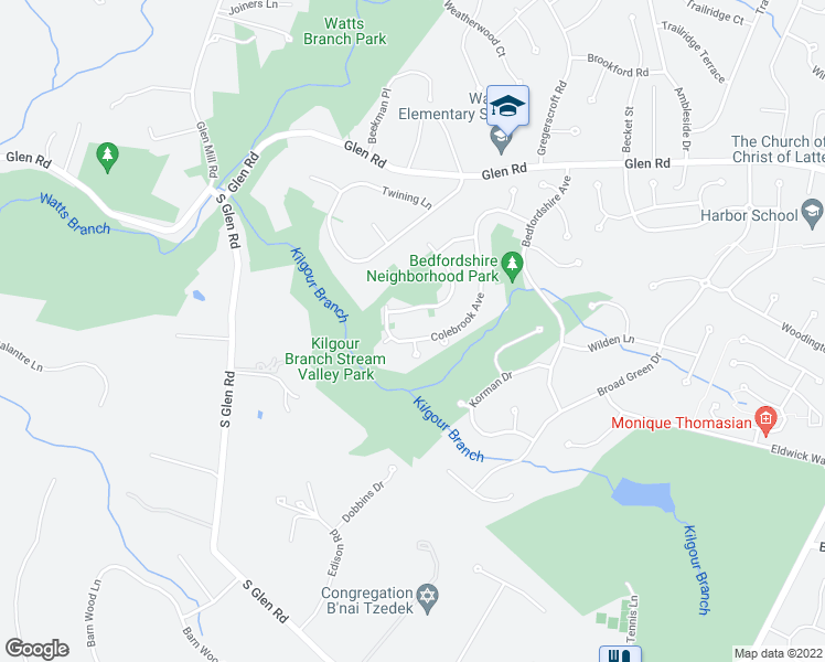 map of restaurants, bars, coffee shops, grocery stores, and more near 10145 Colebrook Avenue in Rockville
