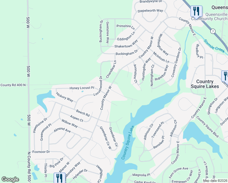 map of restaurants, bars, coffee shops, grocery stores, and more near 746 Tudor Place in North Vernon
