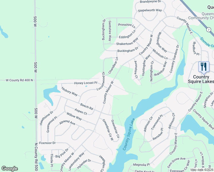 map of restaurants, bars, coffee shops, grocery stores, and more near 746 Tudor Place in North Vernon