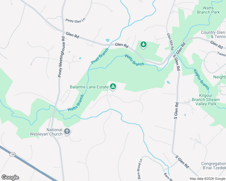 map of restaurants, bars, coffee shops, grocery stores, and more near 10909 Balantre Lane in Rockville