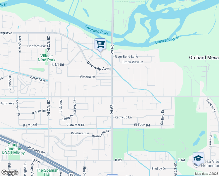 map of restaurants, bars, coffee shops, grocery stores, and more near 257 29 Road in Grand Junction
