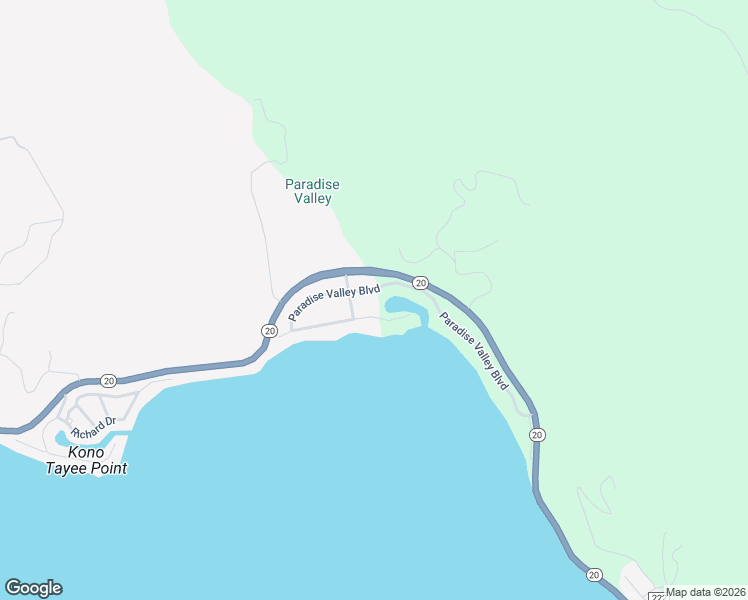 map of restaurants, bars, coffee shops, grocery stores, and more near 8541 Paradise Valley Boulevard in Lucerne