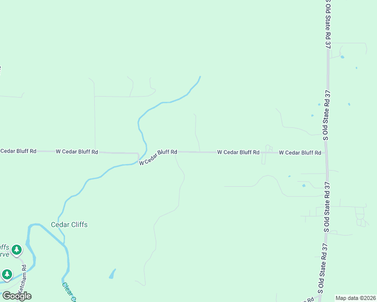 map of restaurants, bars, coffee shops, grocery stores, and more near 1067-1181 West Cedar Bluff Road in Bloomington