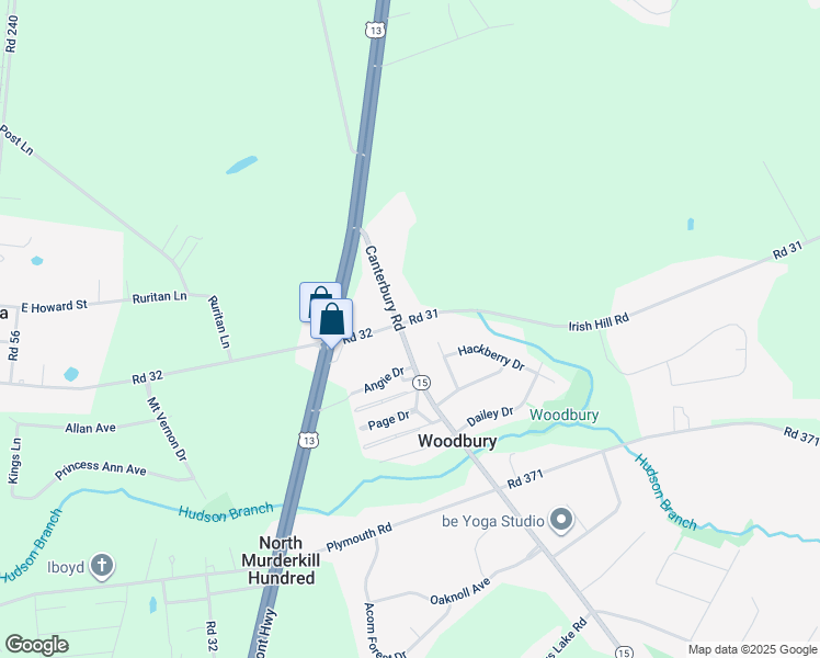 map of restaurants, bars, coffee shops, grocery stores, and more near 9850 Canterbury Road in Felton