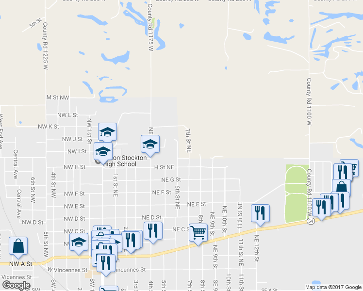 map of restaurants, bars, coffee shops, grocery stores, and more near 899 6th Street Northeast in Linton