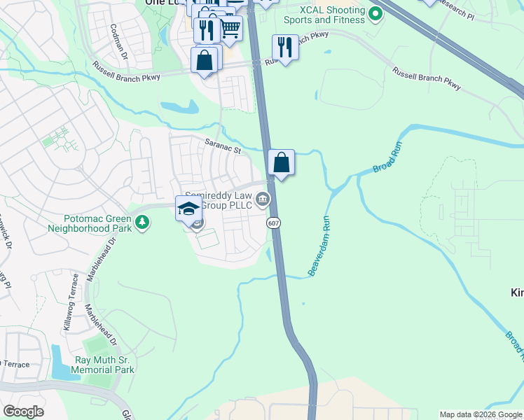 map of restaurants, bars, coffee shops, grocery stores, and more near 44790 Maynard Square in Ashburn