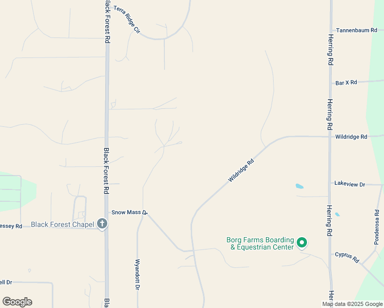 map of restaurants, bars, coffee shops, grocery stores, and more near 14585 Wyandott Drive in Colorado Springs