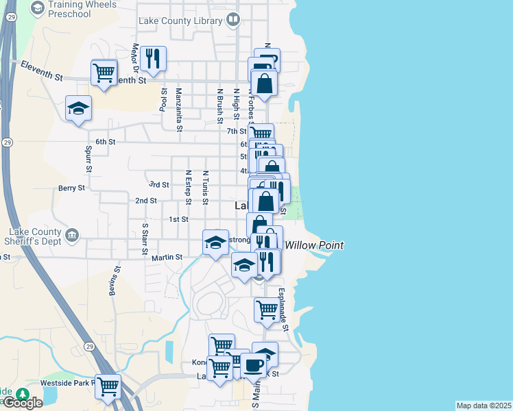 map of restaurants, bars, coffee shops, grocery stores, and more near 10625 Adobe Creek Road in Hopland