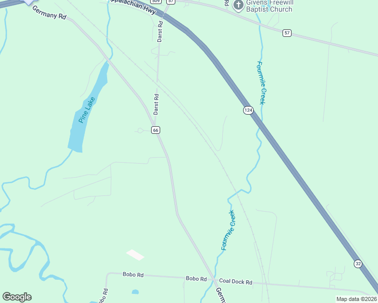 map of restaurants, bars, coffee shops, grocery stores, and more near 7274 Germany Road in Waverly